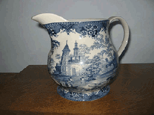 Blue & White Pitcher