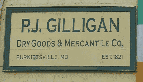 P.J. Gilligan's Dry Goods Sign P.J. Gilligan's Dry Goods Sign